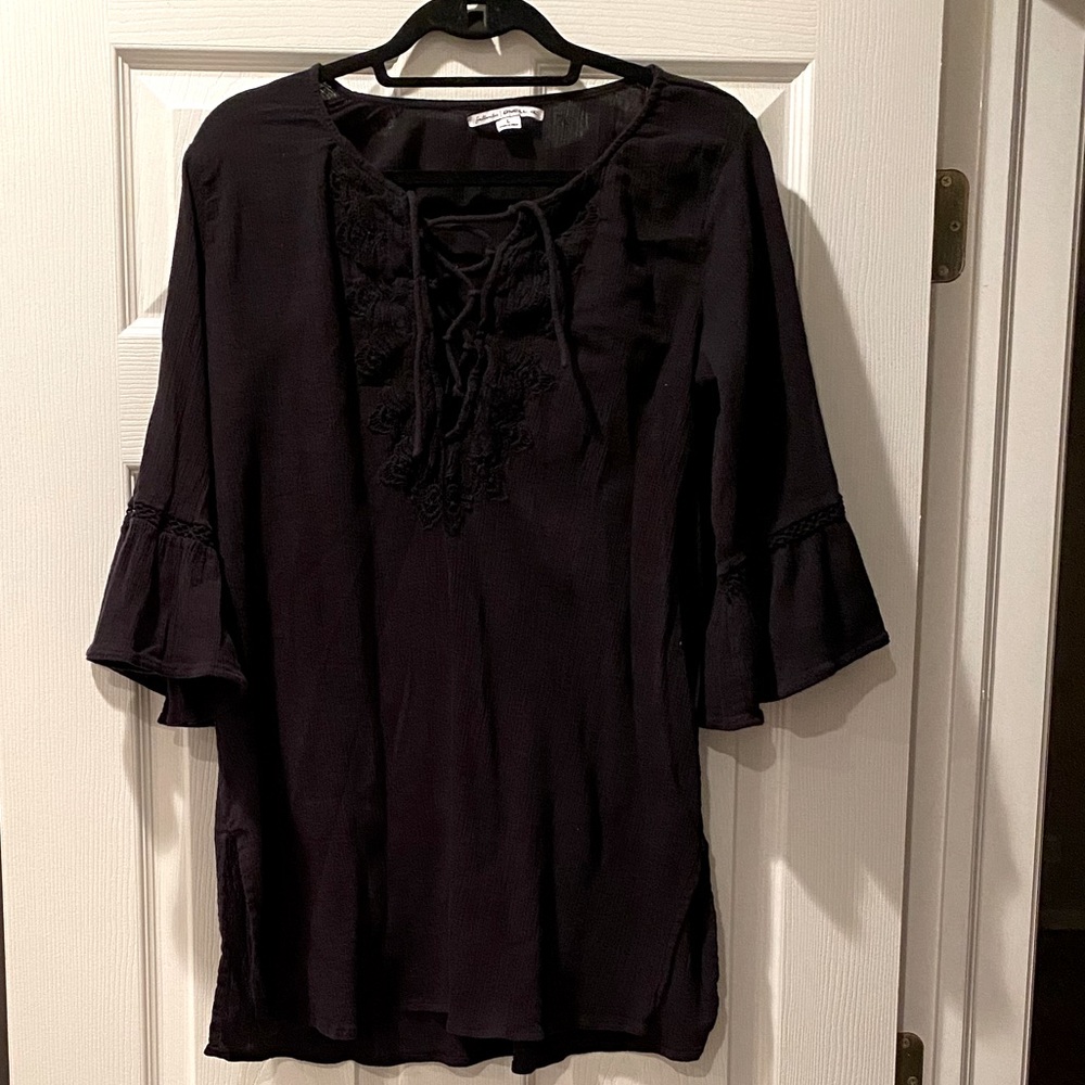 Black beach coverup
